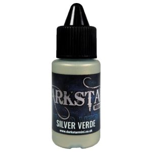A single bottle of Silver Verde Molten Metals acrylic Paint
